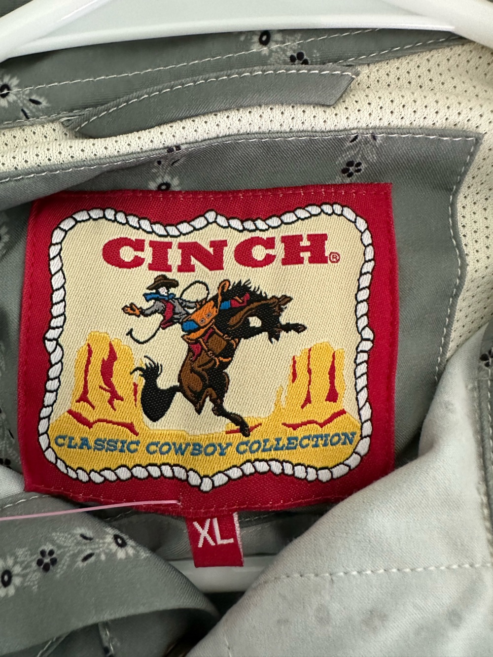 CINCH MEN'S ARENAFLEX OLIVE CAMP SHIRT size XL - Picture 5 of 8